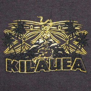 KILAUEA Big Island PRIERE Hawaii Surf T-shirt M L Brown