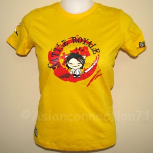 BATTLE ROYALE New Cap Sleeve CISSE T-shirt S Yellow NWT