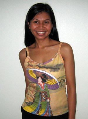 Utamaro Ukiyoe Japanese Geisha Japan Art Print Shirt Singlet TANK TOP Misses L Large