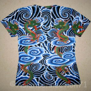 RYU DRAGONS Japan Dragon TATTOO Japanese IREZUMI Print PN Art T Shirt Misses XL