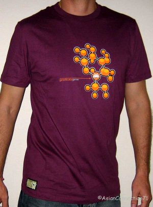 GENETICALLY GAMER Disco Rave CISSE T-Shirt Slim Fit Asian L Large Purple