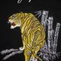 BAMBOO TIGER New Embroidered Japan T-shirt Slim L Black