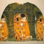 THE KISS Gustav Klimt Long Sleeve Fine Art Print T Shirt Misses L Large