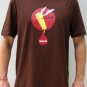 FREEDOM FRY Disco Party Rave CISSE T-Shirt Slim Fit Asian L Large Brown