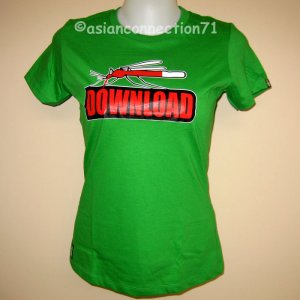 Mosquito DOWNLOAD Cap Sleeve CISSE Disco Party Rave Otaku T-Shirt Misses S Small Green