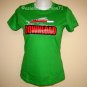 Mosquito DOWNLOAD Cap Sleeve CISSE Disco Party Rave Otaku T-Shirt Misses S Small Green