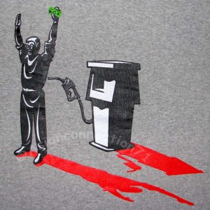 GASOLINE Oil Baron OPEC Robber STICK UP REGGAE T-shirt Gray XL