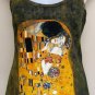 THE KISS Gustav Klimt Fine Art Print Singlet TANK TOP Shirt Misses S Small