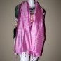 Thai Silk Fabric Scarf Shawl Hand Craft Large PINK Textile Direct from Thailand
