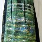 Monet WATER LILY POND New Hand Printed Art Wrap Skirt Freesize S-XL