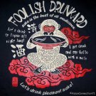FOOLISH DRUNKARD New RONIN Japan T-shirt L Dk Blue BNWT