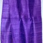 Thai Pure Silk Fabric Scarf New Hand Craft DEEP PURPLE