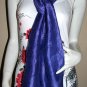 Thai Pure Silk Fabric Scarf New Hand Craft DEEP PURPLE