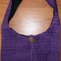 Thai Raw Silk Messenger Sling BUDDHA BAG Purse PURPLE Thailand Siam