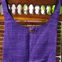 Thai Raw Silk Messenger Sling BUDDHA BAG Purse PURPLE Thailand Siam