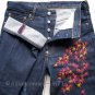 Japan AUTUMN LEAVES Embroidered Selvedge Jeans 38 x 38