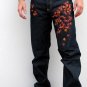 Japan AUTUMN LEAVES Embroidered Selvedge Jeans 30 x 32
