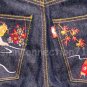 Japan AUTUMN LEAVES Embroidered Selvedge Jeans 30 x 32
