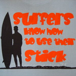 SURF STICK Priere Hawaii Surfing T-shirt L Large Blue