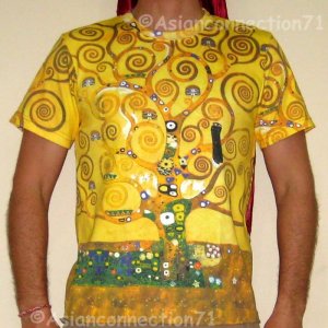TREE OF LIFE Gustav Klimt Fine Art Print Short Sleeve T-Shirt Mens XL