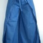 SKY BLUE New Thai Cotton Drill Wrap Yoga Pants FREESIZE