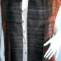 Thai Silk Fabric Scarf Hand Crafted AMBER & BLACK New!