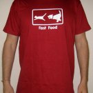 FAST FOOD Glow In The Dark New Dog and Cat T-Shirt M Red