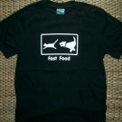 FAST FOOD Dog & Cat GLOW IN THE DARK T-Shirt M Black