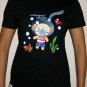 CISSE DIVER Cute New Cap Sleeve T-shirt S Black BNWT!