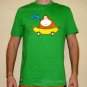 HAPPY TIME Banana Monkey CISSE Disco Party Rave T-shirt Slim Fit Asian XL Green
