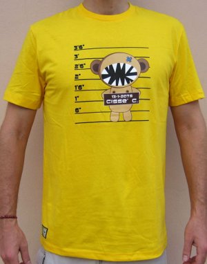 CISSE CONVICT CRIMINAL T-Shirt Asian M Yellow