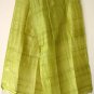 Thai Hand Crafted Pure Silk Fabric Scarf Citrine GREEN GOLD Siam Thailand