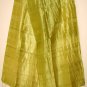 Thai Hand Crafted Pure Silk Fabric Scarf Citrine GREEN GOLD Siam Thailand