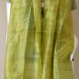 Thai Hand Crafted Pure Silk Fabric Scarf Citrine GREEN GOLD Siam Thailand