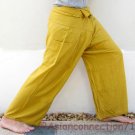 Thai Rayon FREESIZE Fisherman Pants Yoga Beach Dance Trousers MUSTARD YELLOW