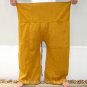 Thai XXXL Plus Size Cotton Fisherman Yoga Pants Solid SAFFRON Amber Gold