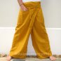 Thai XXXL Plus Size Cotton Fisherman Yoga Pants Solid SAFFRON Amber Gold