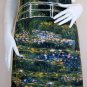 Monet WATER LILY POND Hand Print Fine Art Dress Size XL 16-18