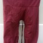 PLUS SIZE Thai XXXL Cotton Drill Fisherman Pants Toga Trousers BURGUNDY Red Stripe 3XL