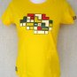 70's LOGIC CISSE Disco Party Rave Cap Sleeve T-shirt Misses S Small Yellow