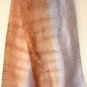 Thai Silk Fabric Scarf New Handmade SILVER and BROWN