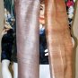 Thai Silk Fabric Scarf New Handmade SILVER and BROWN