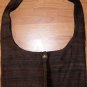 Thai Raw Silk Messenger Sling BUDDHA Bag Purse Dark Brown