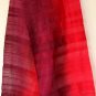 Thai Silk Fabric Scarf Hand Craft Variegated BURGUNDY and RED Siam Textile