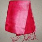 Thai Silk Fabric Scarf Shawl New Half and Half RED and PINK Colors