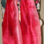 Thai Silk Fabric Scarf Shawl New Half and Half RED and PINK Colors