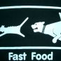 FAST FOOD Dog Cat GLOW IN THE DARK T-Shirt M L XL Black