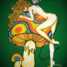 PSYCHEDELIC MUSHROOM NYMPH New REGGAE One Love T-shirt M Green