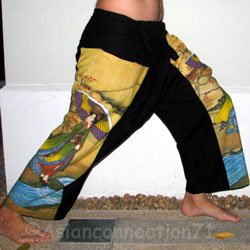 Van Gogh STARRY NIGHT Art Print Thai Cotton Fisherman Pants Yoga ...