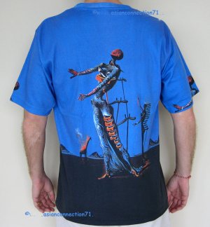 BURNING GIRAFFE Salvador Dali Art Print Short Sleeve T Shirt Men's M Medium